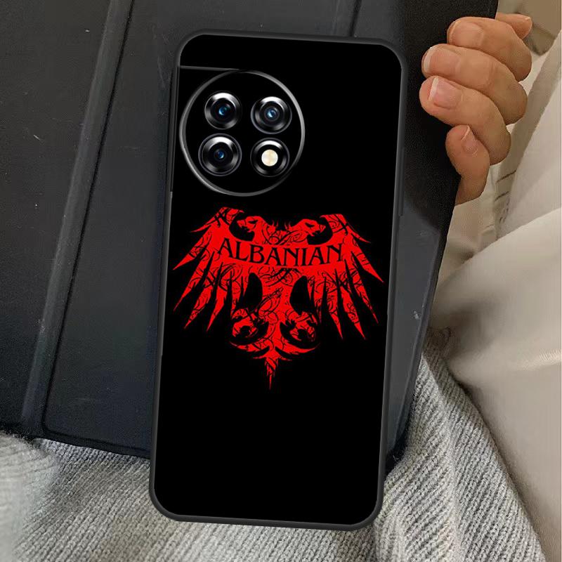 Albania Flag Eagle Case For OnePlus 13R 12R 10R 13T 10T 8T 15 13 12 11 Nord CE 4 3 2 Lite N20 N30 Nord 5 Cover