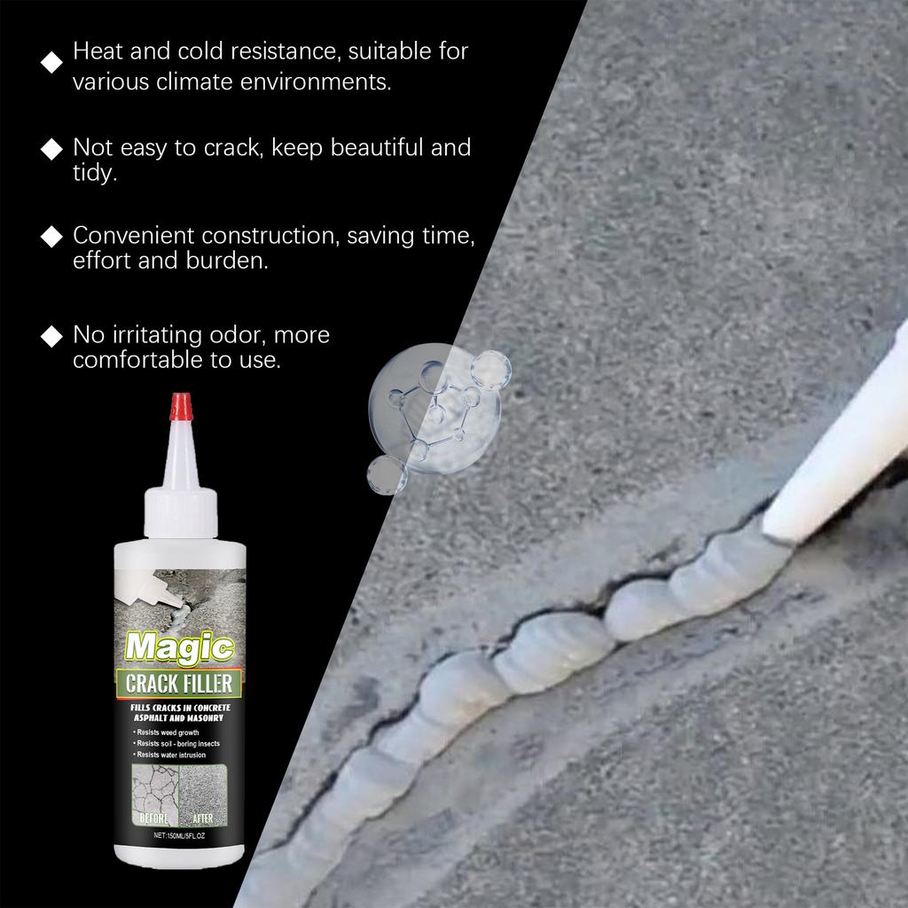 150ml Magic Concrete Crack Filler Water Activated Dry Powder Driveway Sealer Asphalt Masonry Joint Repair Waterproof Sealant