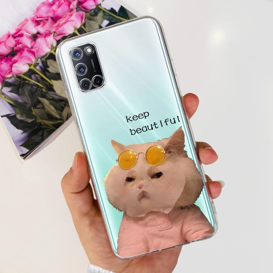 For Oppo A52 A72 A92 Case Cute Fashion Painted Cover Clear Silicone Phone Cases For Oppo A72 A 52 92 OppoA52 OppoA72 Soft Fundas