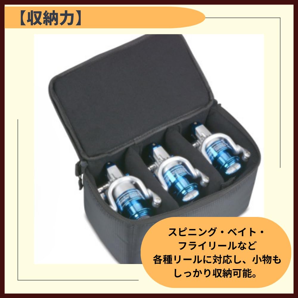 Ideamall Reel Case, Reel Pouch, Carrying Case, Waterproof, Fishing Storage Case