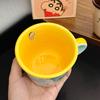 Niedliche Cartoon-Animation Crayon Shin Chan Keramiktasse mit Skala Büro-Kaffeetasse Haushalt Milchbecher