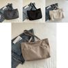 2024 Fashionable Large Capacity Canvas Tote Bag Stylish Commuter Shoulder Bag In White Gray Black Khaki Colors
