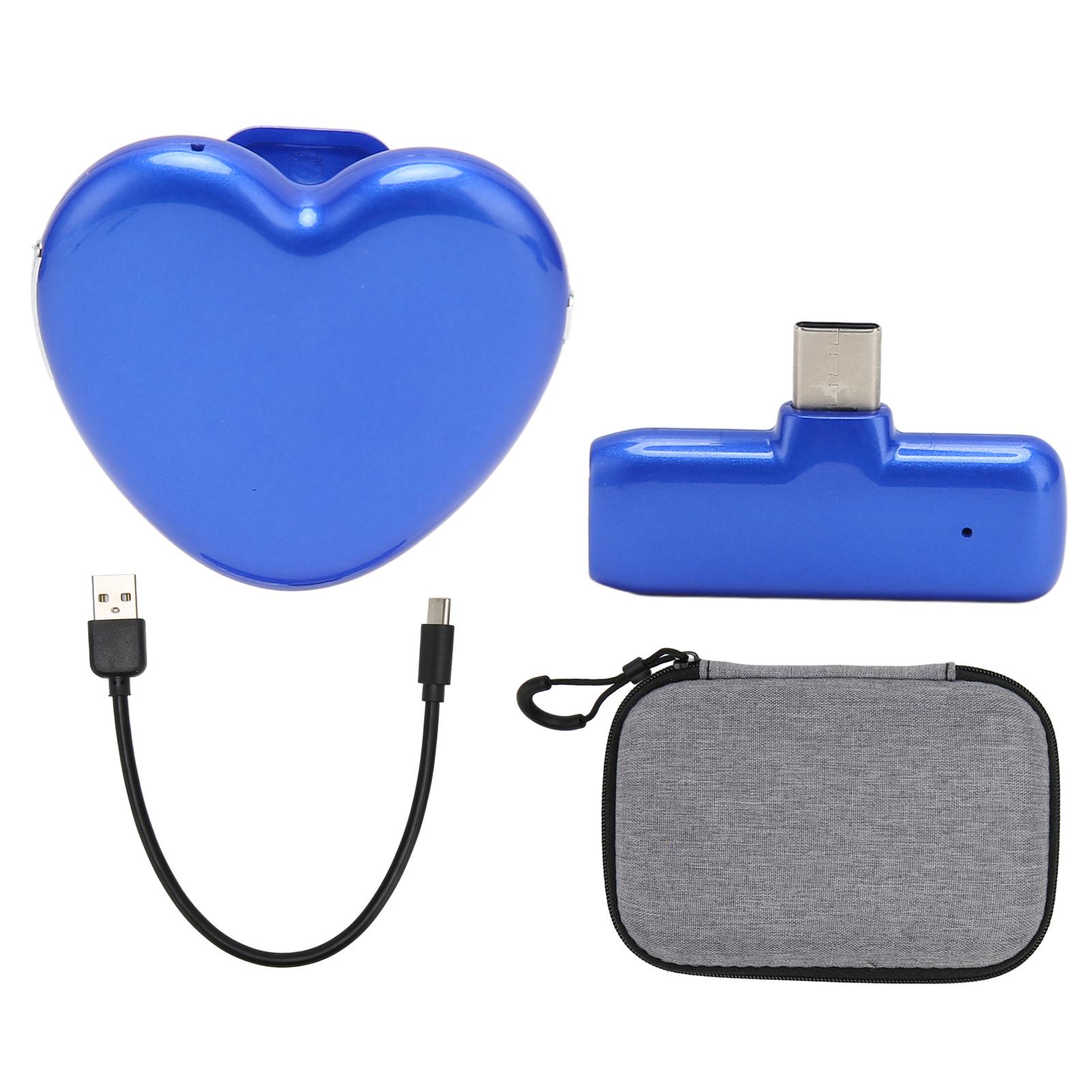 

Wireless Lavalier Microphone Heart Shape Condenser Recording Mic for Live Streaming Interview