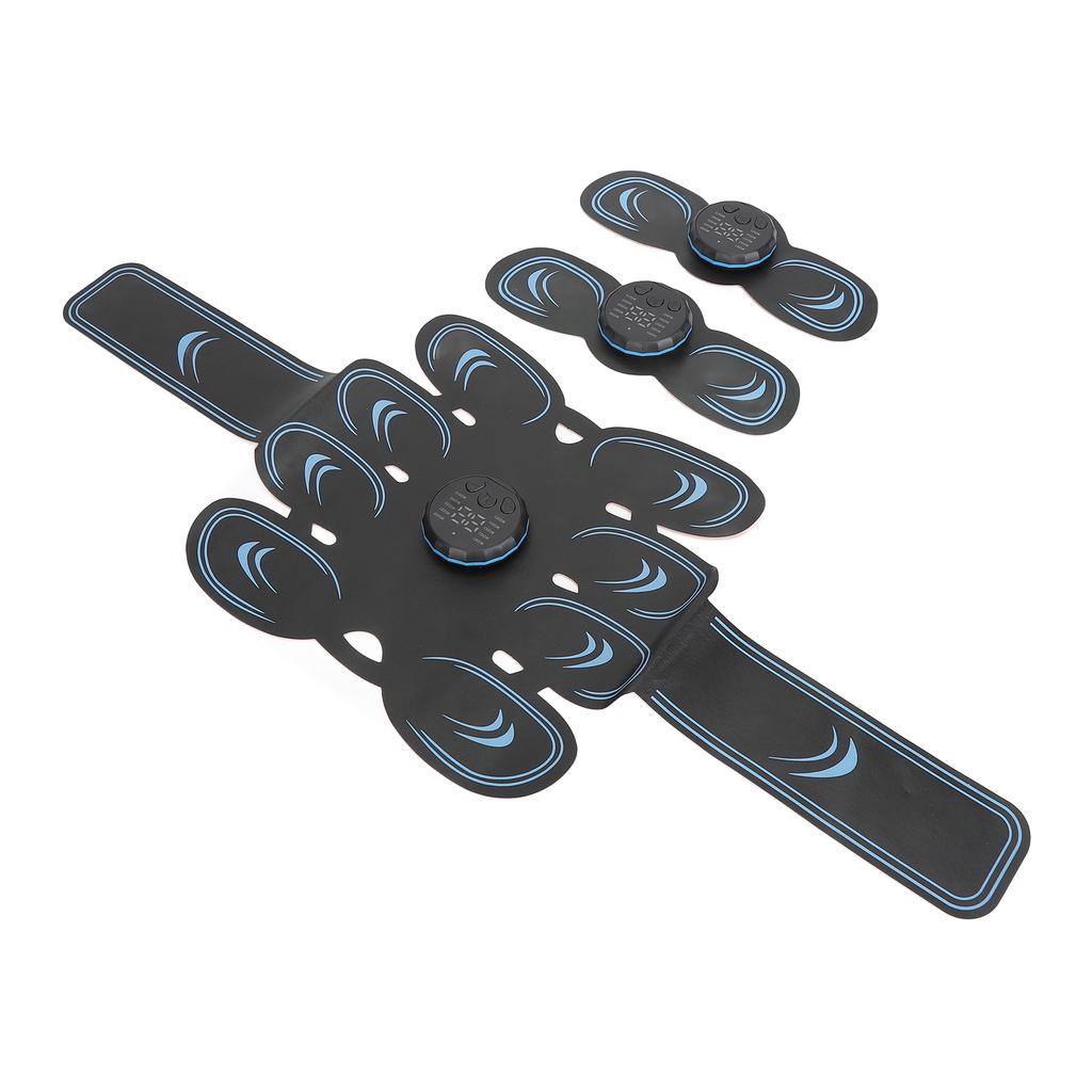 Abdominal Muscle Toner Fat Burning USB Rechargeable Multi Gear Abdominal Training Device for Workout with 3pcs Patch