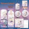 Natsume's Book of Friends Nyanko-sensei Keychain with Takashi Emblem and Laser Ticket Postcard Bookmark Gift