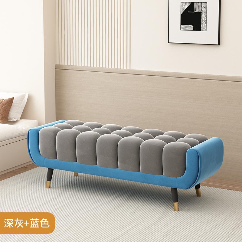 Velvet Shoe Storage Bench - Bedroom Footstool with Lid, Entryway Ottoman for Closet, European Luxury Seat - Space-Saving