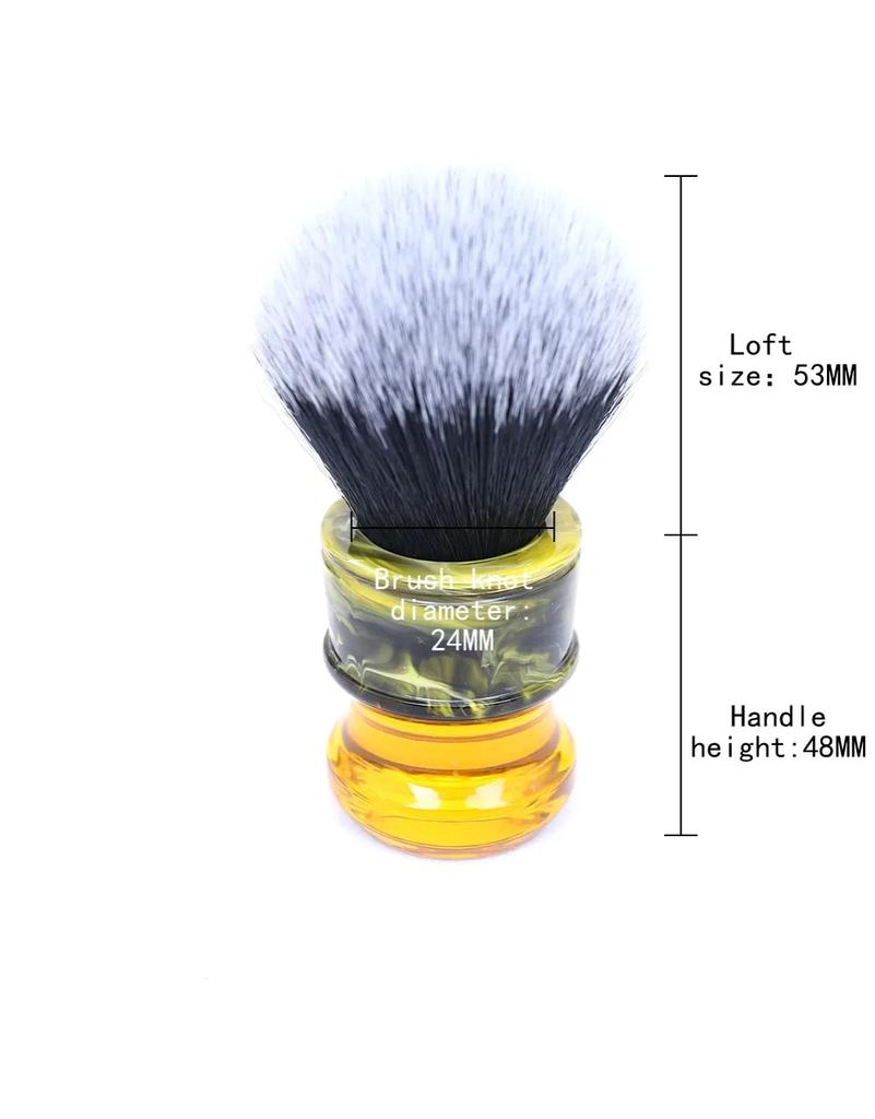 Yaqi 24MM Men Wet Shave Brushes Sagrada Familia Black/White Tuxedo Synthetic Fibre Resin Handle Shaving Foam Brush