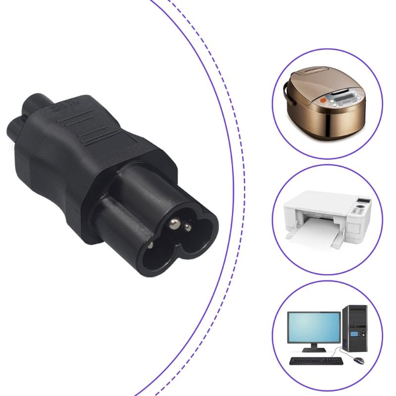 IEC320 C6 to IEC320 C5 Power Male to Female Socket Adapter Computer Power Supply Plugs Connectors for Laptop