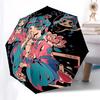1pc Outdoor Umbrella with Anime Girl Design - Automatic Opening/Closing, Portable 3-Fold Design, 8-Rib Iron Frame - Perfect Gift for Fans, Travel
