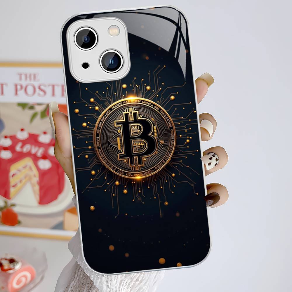 Bitcoin Tempered Glass For Iphone 14 13 12 11 Pro Mini XS MAX 14Plus X XS XR Cover