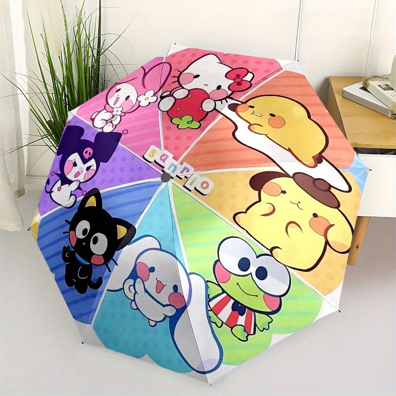 

Sanrio Characters Automatic Opening and Closing Parasol Compact Travel Umbrella with 8 Ribs for Women and Men Ideal Birthday/Christmas Gift,