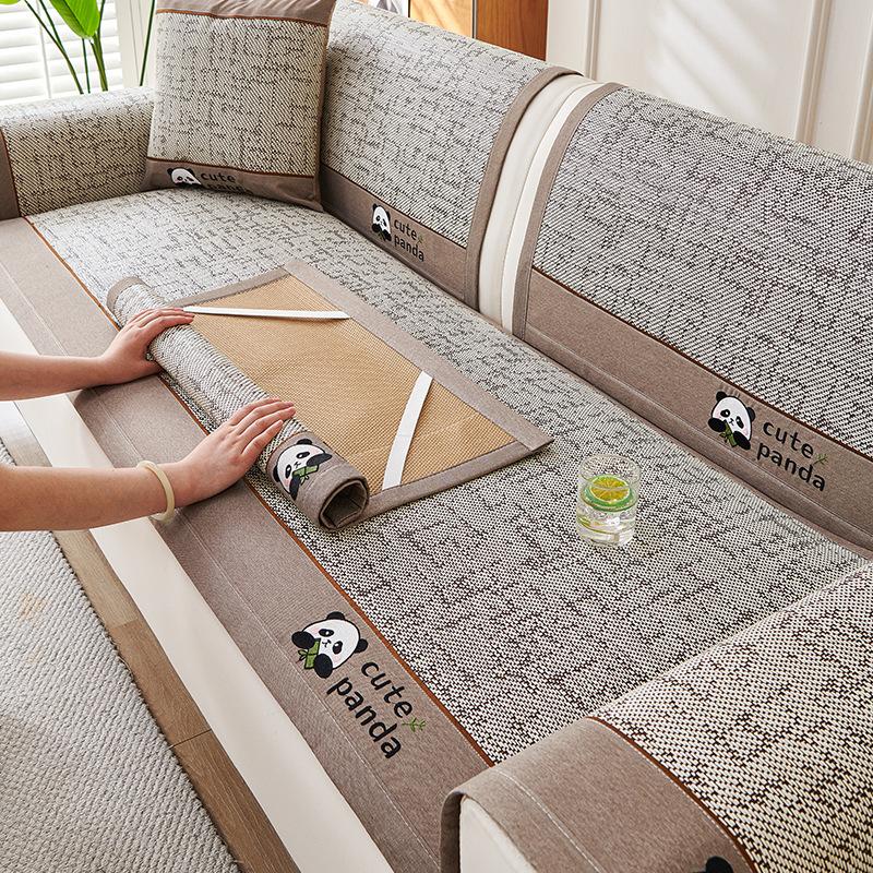 Cool Rattan Sofa Cushion Summer Seat Cushion One-Piece Combination Sofa Cover New  Summer Cool Cover