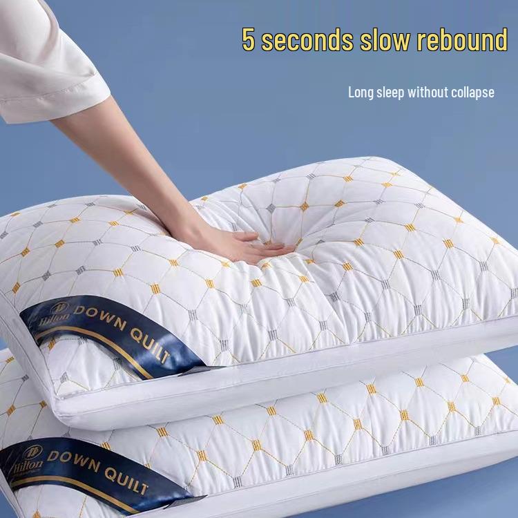 Hotel Neck Support Sleep Aid Pillow Available In Singles or Pairs, Non Collapsing Core for Home or Dormitory.