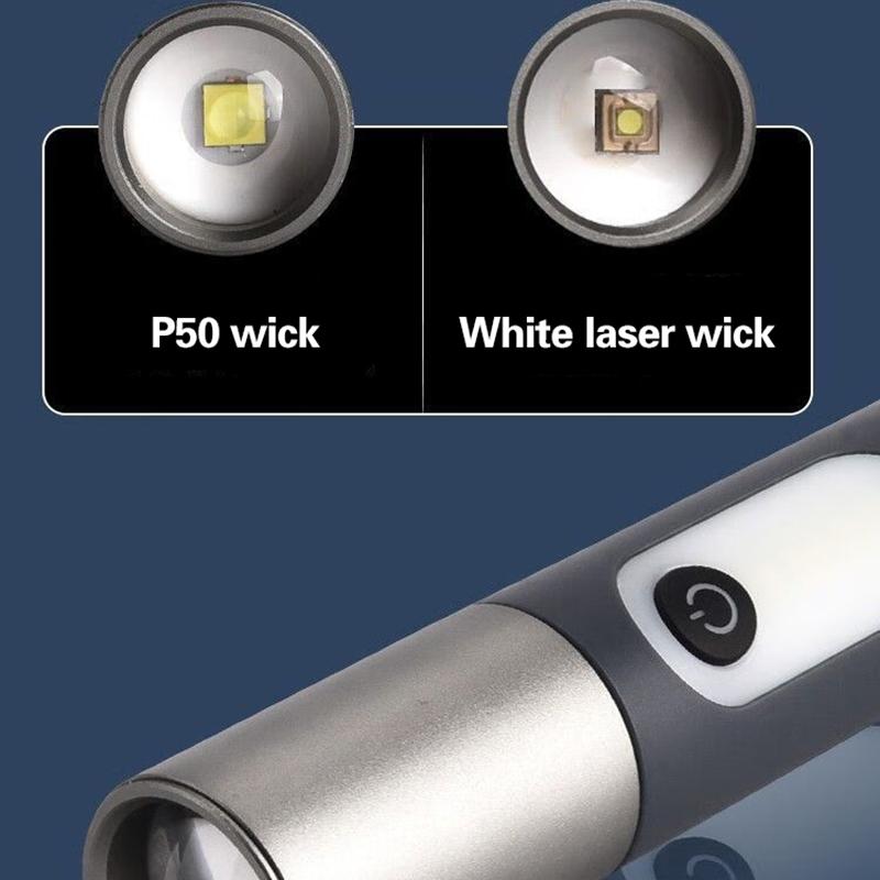 Zoomable Led Flashlight Powerful Rechargeable Tactical Flashlight Outdoor Tent Lantern Floodlight Torch For Camping Fishing Hunt