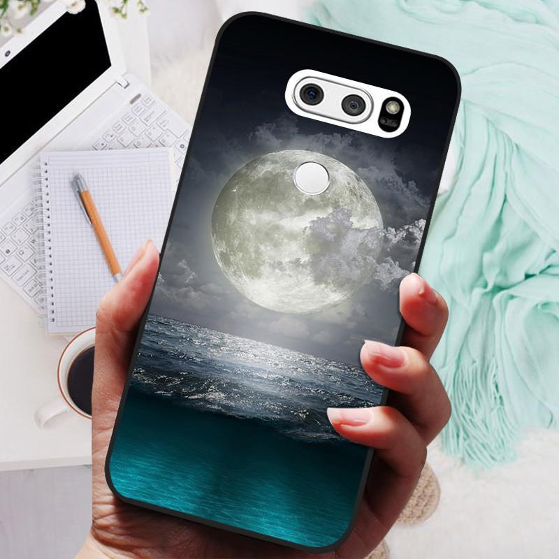 Para LG V30 V30+ Funda Gato Lindo Pintado Trasera para Teléfono Para LG V35 V30S Thinq Funda Silicona Suave Para LGV30 V30 Plus Fundas Coques