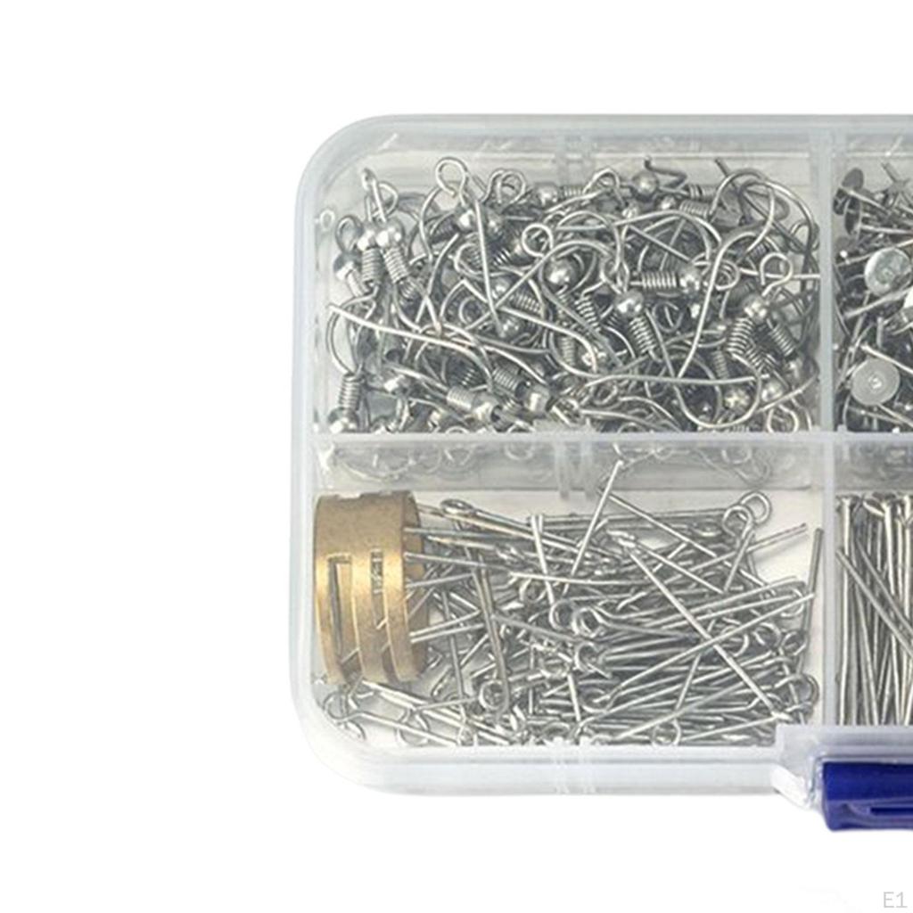 Earring Making Kit DIY Jump Rings Head Pins Open Handmade Earrings Posts Eye