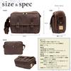 Koshibu Shoulder Bag for Made In Japanese Persimmon Kurashiki Pocket Toyooka Many Birthday Men, Crossbody, Over-the-shoulder, Lightweight, Japan,