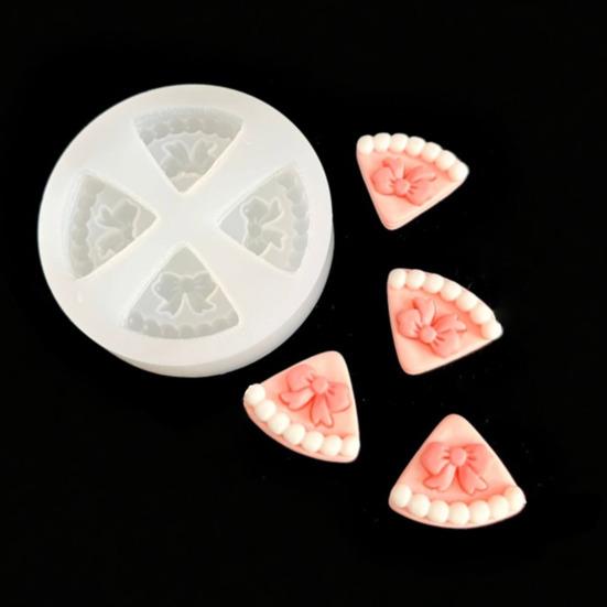 4 Peças Molde de Silicone de Grau Alimentício para Fabricante DIY de Pingentes e Chaveiros Fofo Donut Cachorro Chinelo Decoração de Bolo Molde de Cera de Geléia de Fácil Liberação