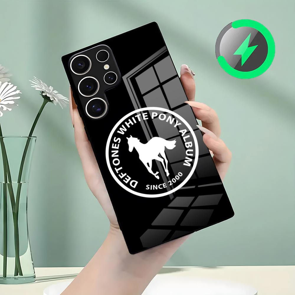 D-Deftones-Band Horse Phone Case For Samsung S26 S25 S24 S23 S22 S21 S20 Edge Ultra Plus FE For Magsafe Glass Case