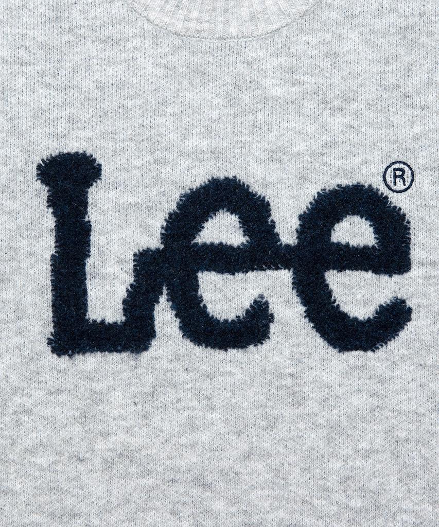 LEE Boucle Big Twitch Logo Knit Light Gray