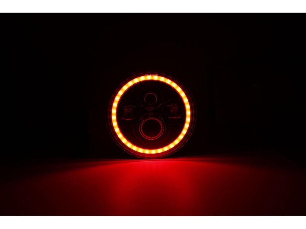 Wrangler 7" RGB Angel Eye Headlight Assembly with Remote Control - Energy Efficient