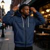 Men's Color Long Sleeve Hooded Casual Comfortable Jacket for Everyday Wear