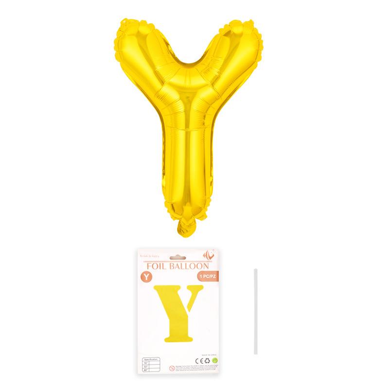 Independent Paper Card Packaging 16-Inch English Letter Aluminum Film Balloon Birthday Party Decoration Arrangement Aluminum Foil Balloon
