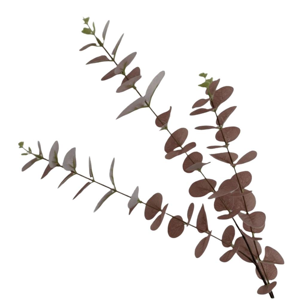 

Plastic Artificial Eucalyptus Leaf Pulp Leaf Imitation Plant 3 Fork Eucalyptus 3D Printing Green Plant Decor Wedding Decoration