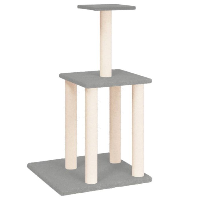 VidaXL Arbre à chat avec griffoirs en sisal gris clair 85,5 cm 171739