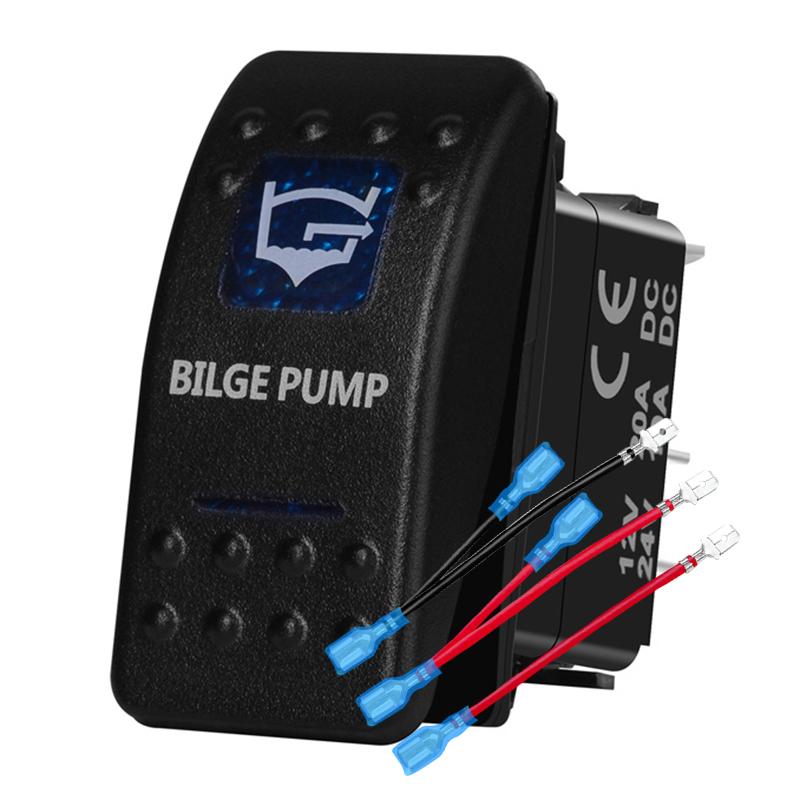 12v/24v Blue Led Light 5 Pin On Off SPST Rocker Switch 7 Pin On Off On ARB Carling Style Car Boat Waterproof Pump Push Switch