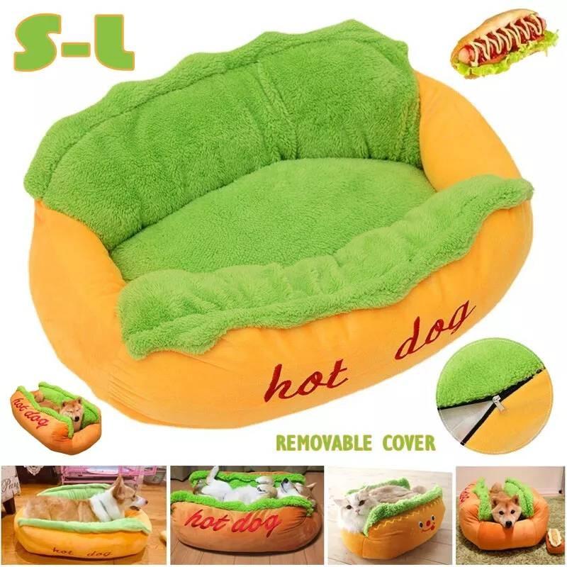 Cushion Pet Bed Hot Dog House Lounger Warm Removable Washable Cat Animal Kennel