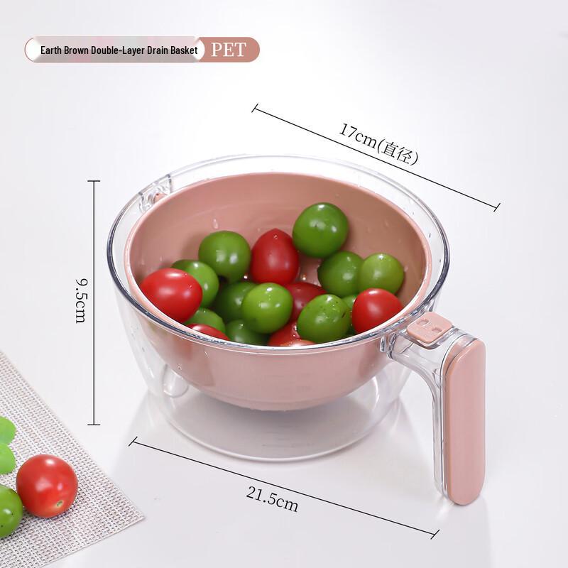 Multi-functional Double-Layer Rice & Produce Draining Basket