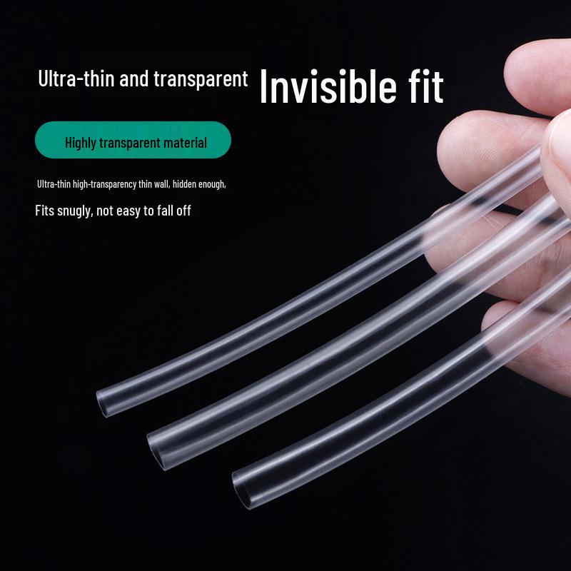 Transparent Eco-friendly Tear-resistant Heat Shrink Tubing for Audio Headphones - Non-deforming, Protective, and Anti-corrosion.