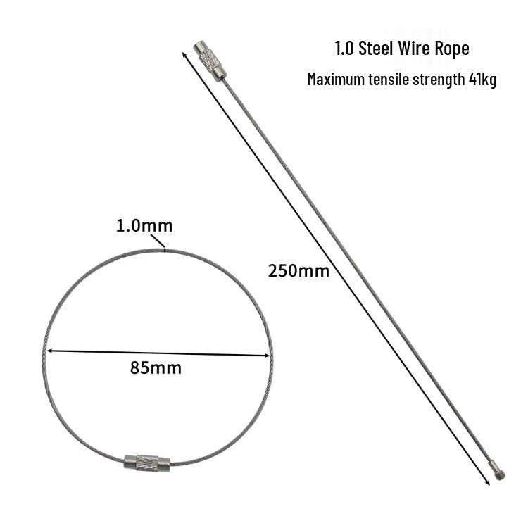 Stainless Steel Wire Key Ring and Loop Buckle