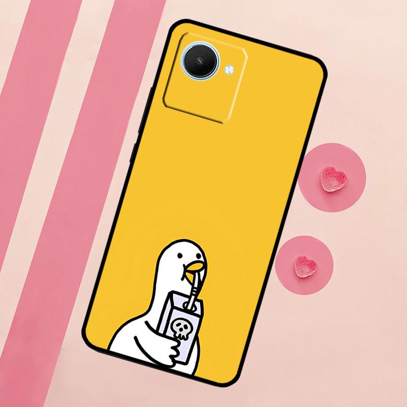 Cartoon Duck Knife For Realme C67 C75 C63 C61 C71 C55 C51 C65 C53 10 11 12 13 14 15 Pro Plus GT6 GT7 Pro Case
