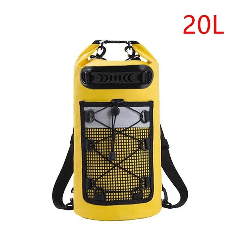 Bolsa Seca de PVC para Natación Paquete 20/30L Bolsas de Hombro Impermeables para Deportes al Aire Libre para Senderismo Rafting Surf Kayak Navegación Mochila