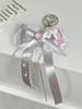 Cute Lace Ribbon Pendant Butterfly Phone Charm Lovely Girls Handbag Hanging Ornament for Keychain or Bag Decoration