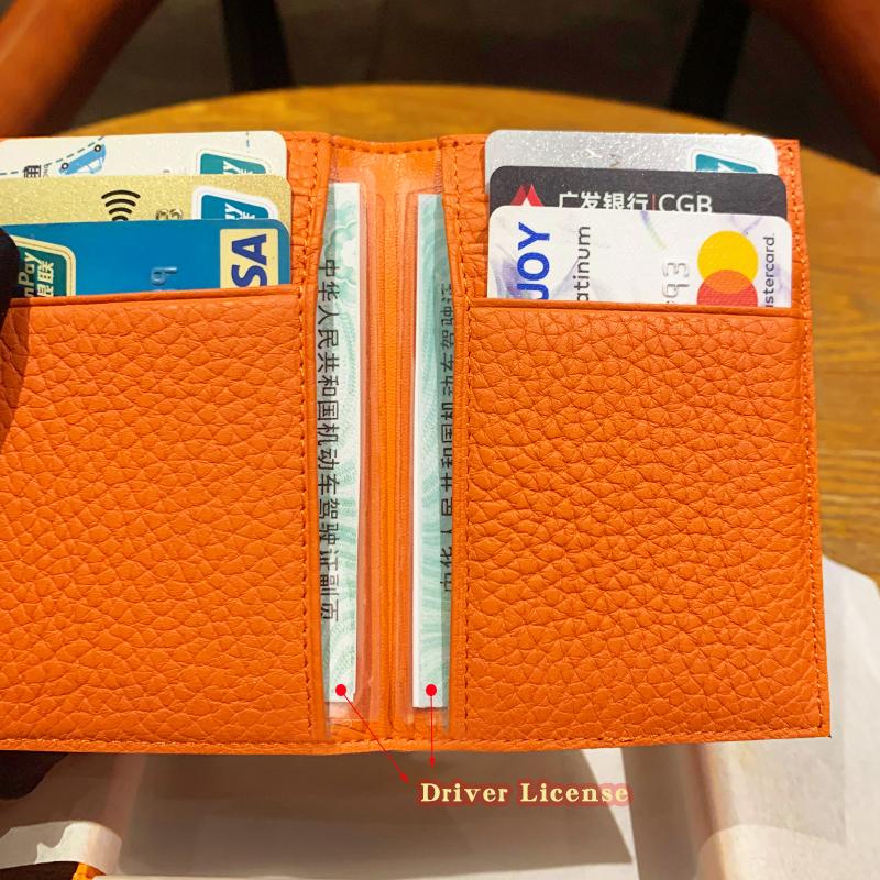 Skutečná peněženka na karty s luxusním designem Unisex Ultra tenká Dámská peněženka na karty Vhodná na řidičský průkaz Minimum Džínová