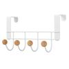 Iron Back Door Hooks White Door Towel Hanger Bathroom Accessories Door Hanger Rack  Home Storage