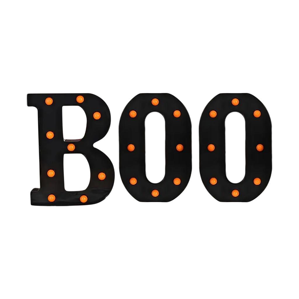 LED Halloween Letter Lights Festival Luminous Letter Horror Desktop Scene Layout Atmosphere Props Decoration Lights, Desktop Ornaments