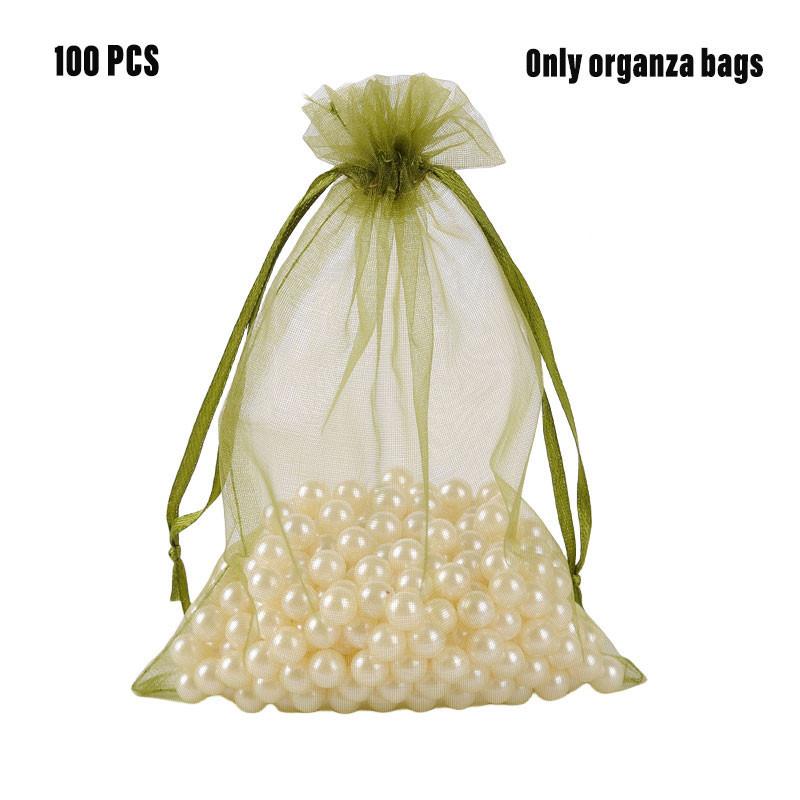 Elegante Organzabeutel in 11 Größen, durchsichtig und stilvoll, Süßigkeitenverpackung für Hochzeitsgeschenke