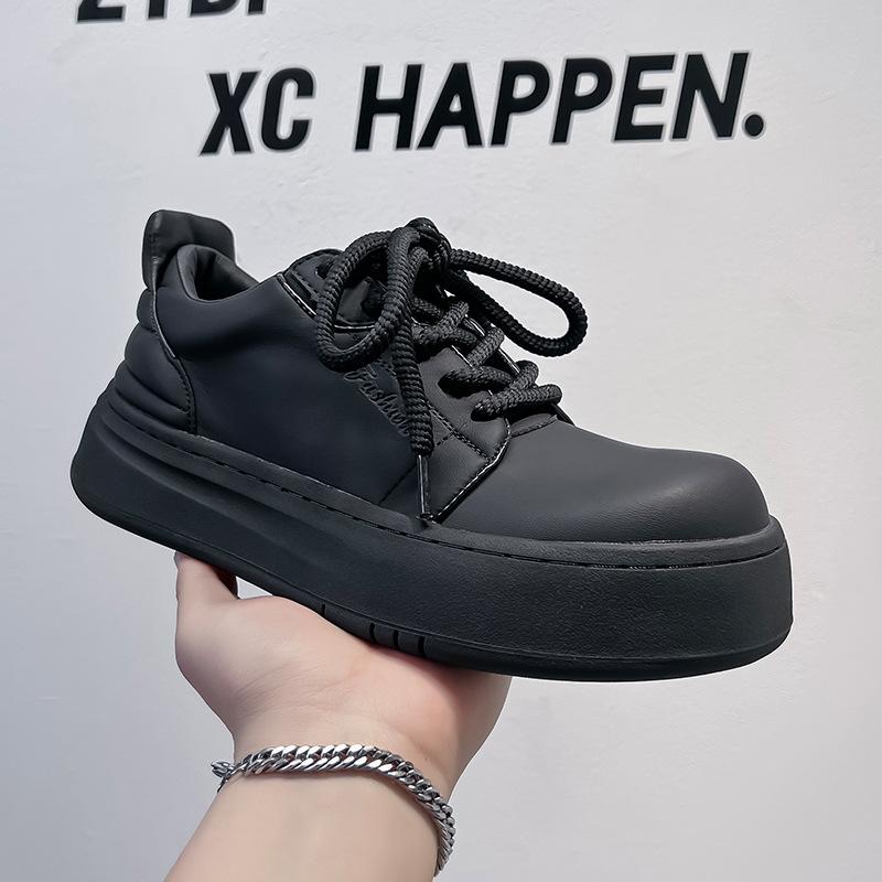 Shoes Men's Spring and Autumn Breathable Casual Shoes Trend Advanced 2024 New Platform White Shoes 9777-A