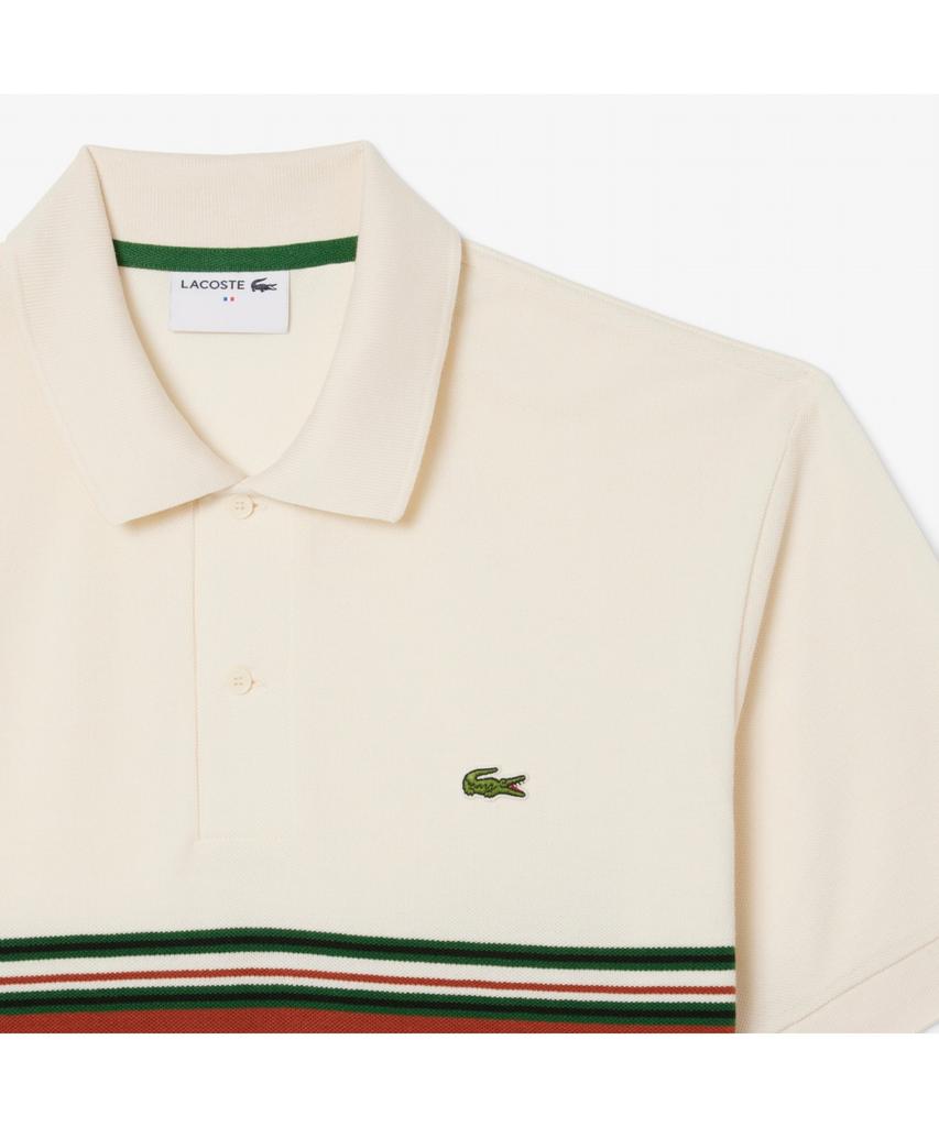 LACOSTE Men'S Mif Striped Short Sleeve Polo Shirt Ph5457-55N Xfj