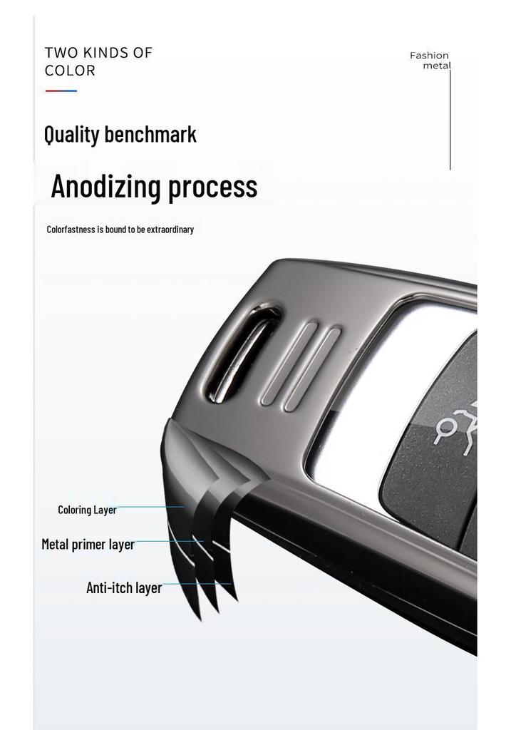 Mercedes-Benz E-Class Leather Key Cover for E300, E260L, C260, GLC300L, and GLE.