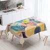Abstract Art Food Illustration Tablecloth Oil-proof Tablecloth Waterproof Picnic Fabric Nordic Home Decoration