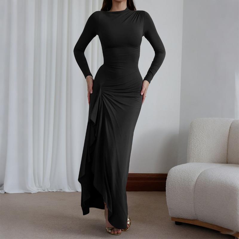 Fashion Y2K Hot Girl Style Short-sleeved Long Dress Dress for Women 2025 Autumn and Winter Casual Sexy Dress