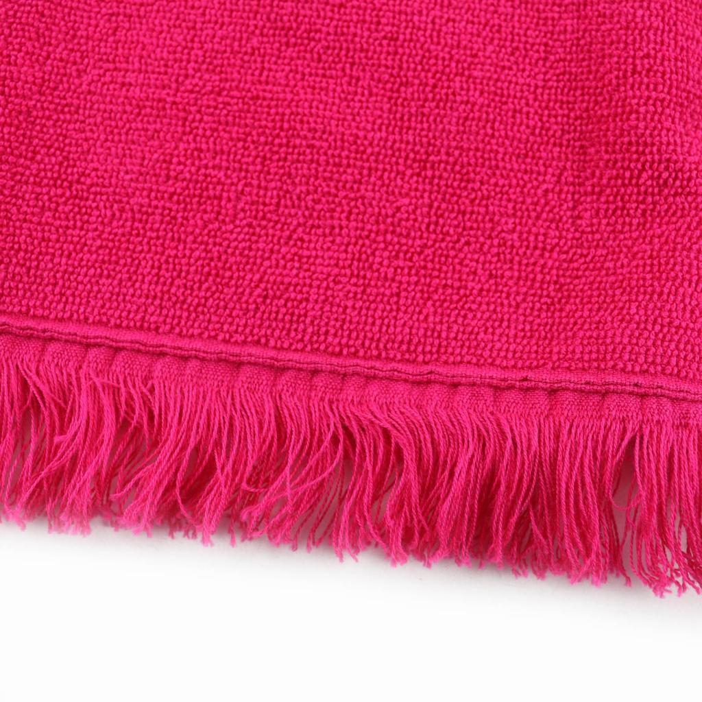 Pristine HERMES towel Beach Towel Yachting PM Large size with fringe pink cotton Used