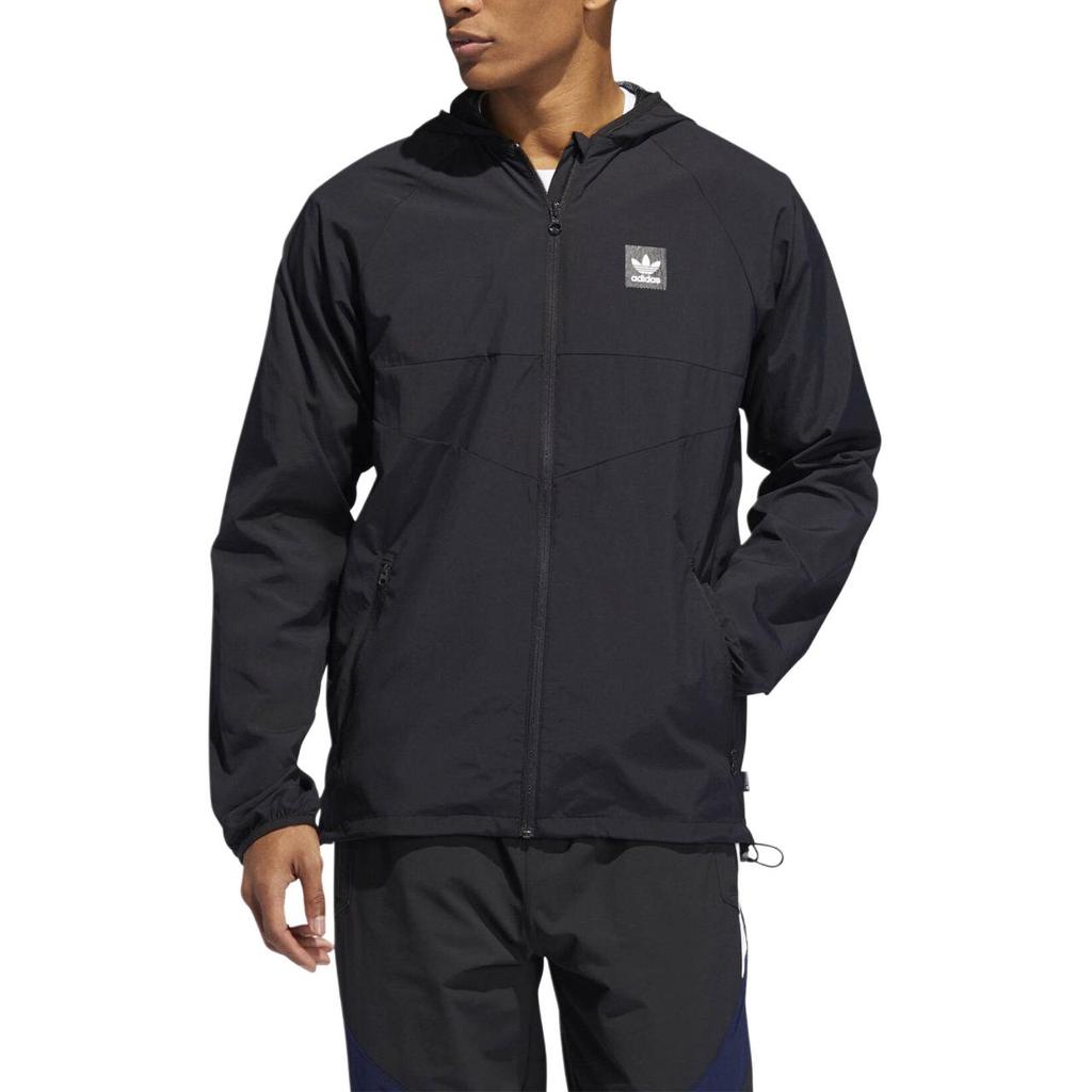 Adidas Originals Trefoil Sports Hooded Casual Jacket Men Jacket Black DU8322