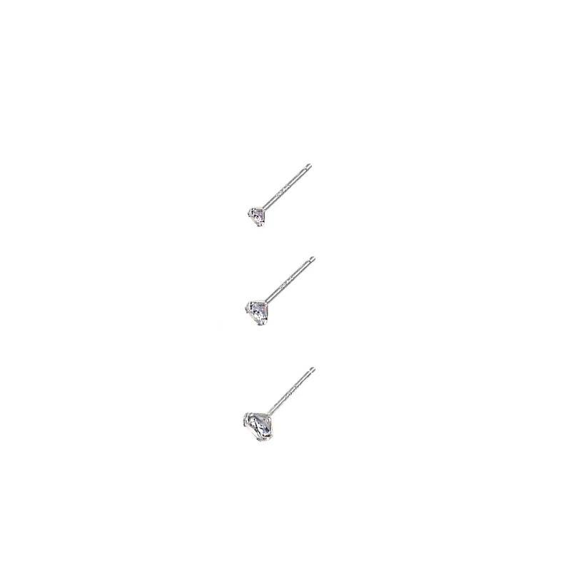 2024 S925 Sterling Silver Zircon Stud Earrings for Women - Elegant Niche Design, Perfect for Ear Cartilage Piercing