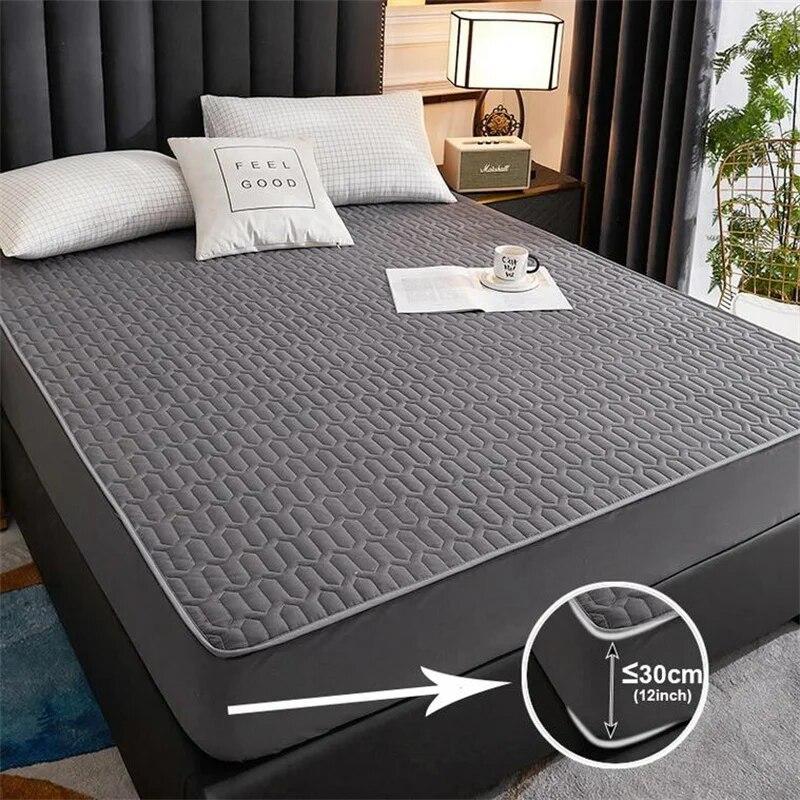 Wasserdichter Matratzenbezug, verdicktes Bettpolster, weicher Stoff, Bettdecke, Bettwäsche, Bettwäsche, Matratzenschoner für Zuhause, Wohnzimmer